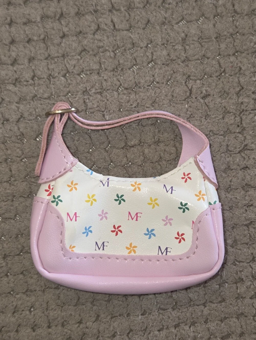 Zuru Mini Brands Fashion Pink & White Monogram Bag Purse Handbag doll clothing